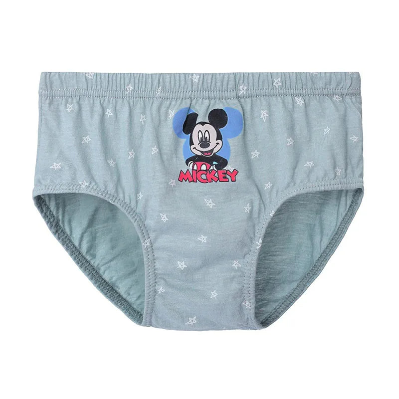 5 Packs/Box Children Underwear Pants Mickey Cartoon Boys Panties Soft Cotton Kids Triangle Panty Breathable Boys Briefs Gift Box