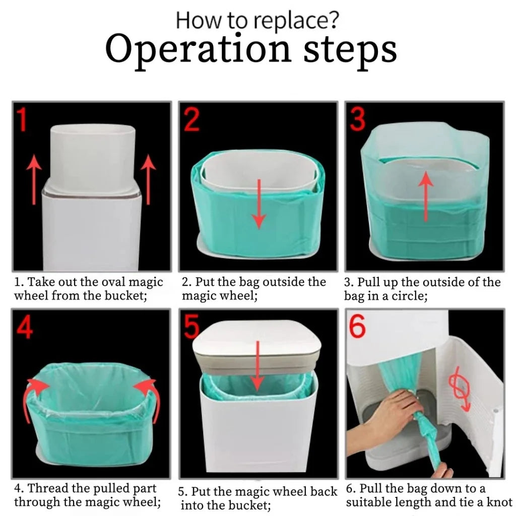 Bady Diaper Garbage Bags Classic Diaper Pails Garbage Bag, 16L Trash Bucket Replacement Liners Refill Bags