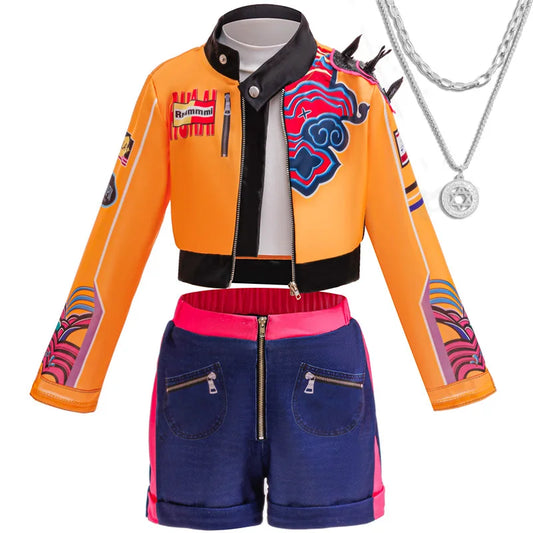 3PS Children's Girls Dance Performance Set Carnival Cosplay Costume Set Halloween Party Set Carnival Costumes 3-10 Years Old