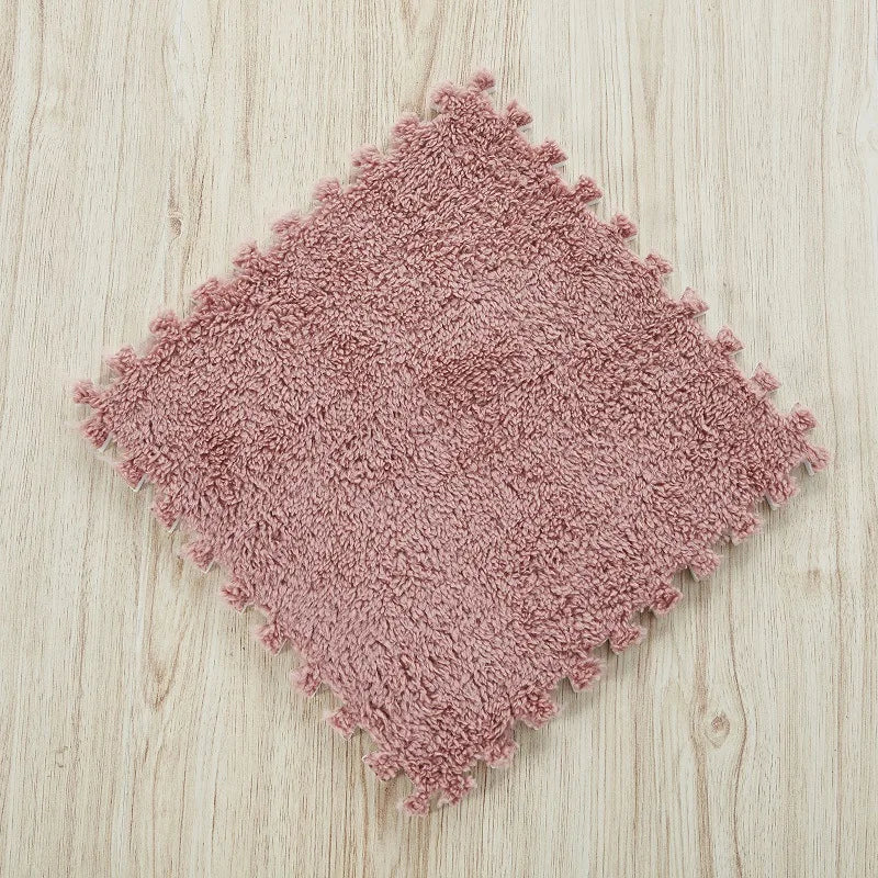 Soft Plush Warm Carpet Baby Play Mat Baby Bedroom Patchwork Carpet EVA Foam Interlocking Sports Floor Tiles Baby Warm Game Mat