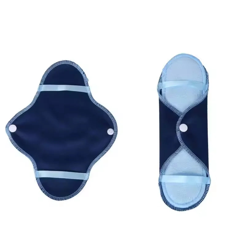 Reusable Super Absorbent Sanitary Pad Set Soft Washable Cloth Menstrual Pads with 2 Cover 5 Replacement Pads 1 Storage Bag