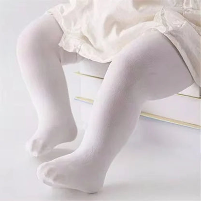 Lawadka Newborn Tights For Girls Solid Knitted Infant Baby Girl Tights Casual White Black Toddler Pantyhose Spring Autumn 0-12M