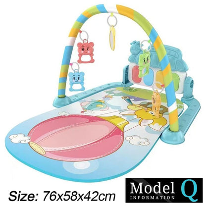 Baby Fitness Stand Music Play Gym Activity Toys Newborn Piano Crawling Blanket Pedal Game Pad Early Education 0-36 Months Gifts
