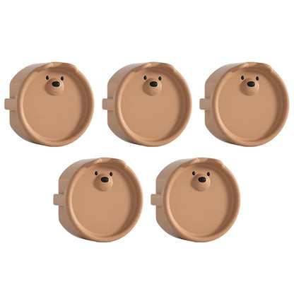 5Pcs Baby Safety Protection Socket Protective Cover Cute Cartoon Children Silicone Electric Shock Dustproof Protection Covers