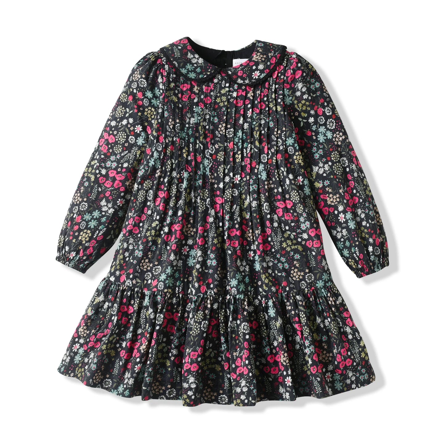 AS Shabbos Boutique Clothes for Brother Sister Matching Outfits Kids Cotton Black Floral Dress Romper Children Knitwear