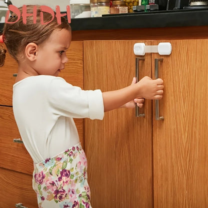 Child Lock Children Protection Baby Safety Lock for Cabinets and Drawers Toilet Fridge & More Adjustable length
