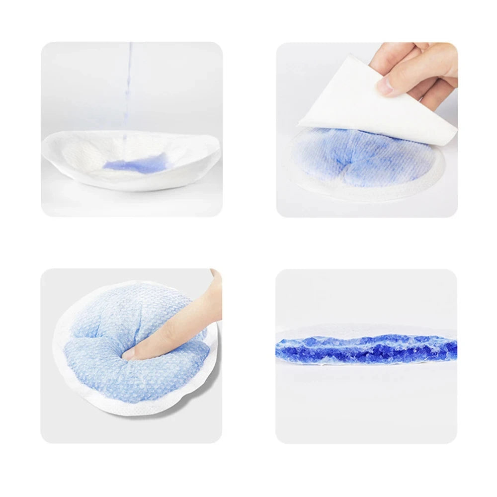 100PCS Disposable Breast Pads, Breathable Ultra Thin Cotton Nursing Pads, Super Absorbent Leak Proof Breast Liners for Daily Bre