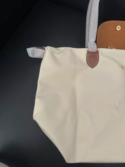 2026 femmes Y2K, sac à main en nylon écologique pliable, sac à bandoulière simple grande capacité Commuter bag