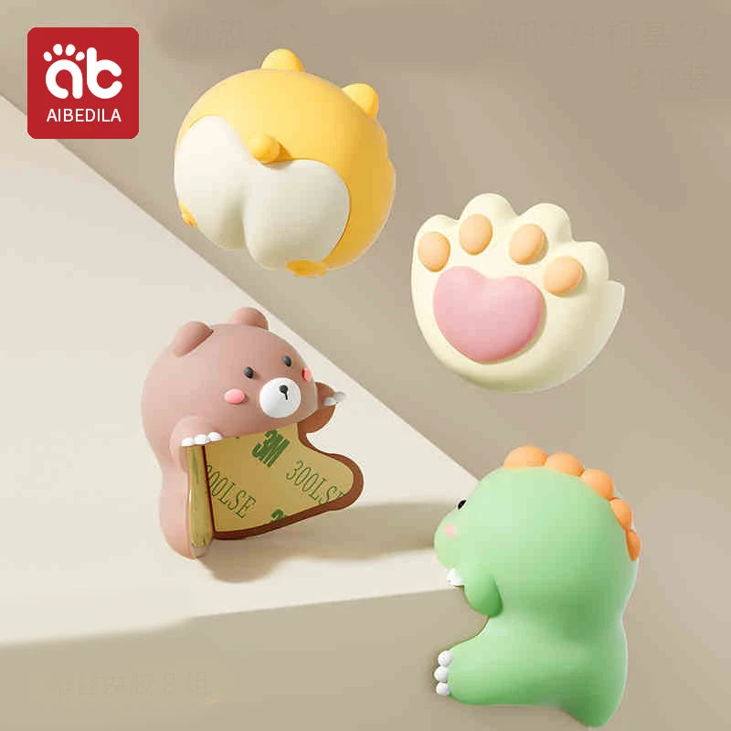 AIBEDILA Children Silicone Anti-collision Angle Cartoon Cute Safety Protection Corner Table Paste Sets of Baby Safety Protection