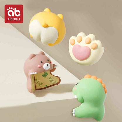 AIBEDILA Children Silicone Anti-collision Angle Cartoon Cute Safety Protection Corner Table Paste Sets of Baby Safety Protection