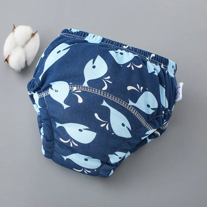 6 Layers Baby Elinfant 2 Size Diapers For Swimming Absorbent Ecological Diapers Reusable Training Panties Happy Flute Newborn