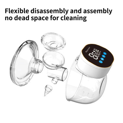 MAMIJOY  Portable Double-sided Wearable Smart Breast Pump Silent Powerful Suction Electric Breast Pump For Baby BPA Free