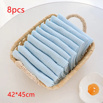 10pcs Cotton Baby Gauze Diapers For Newborn Baby Nappy Changing 43x45cm Washable Reusable Double Layer Soft Baby Towels