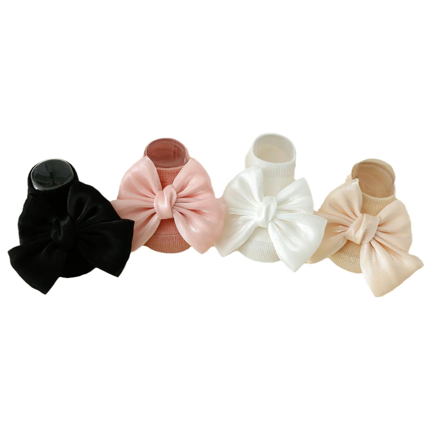 Ins baby bow learning step anti slip floor socks, children's cartoon boat socks, plain baby socks suitable for 0-1 years old