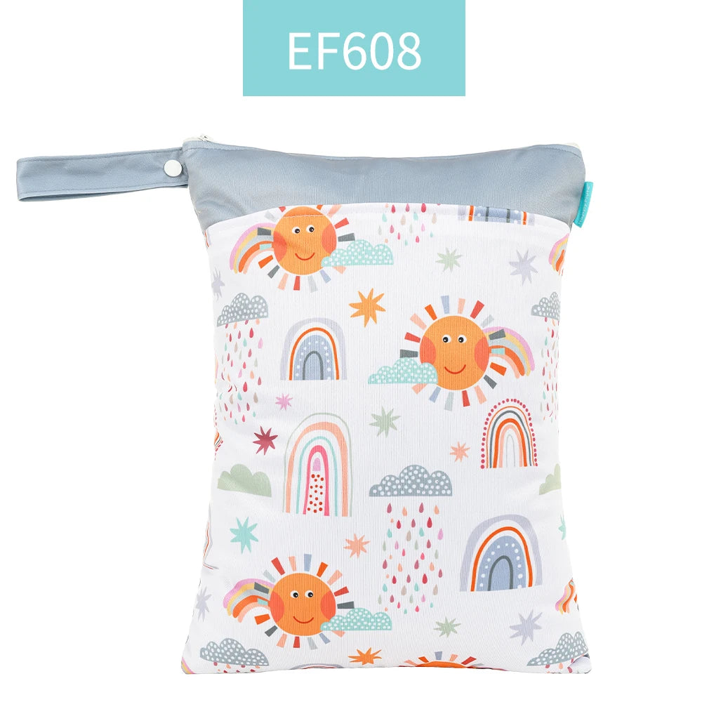 Happyflute Wetbag For Baby Diapers Nappies Waterproof Reusable Diaper Bag With Two Zipper 30cmx40cm