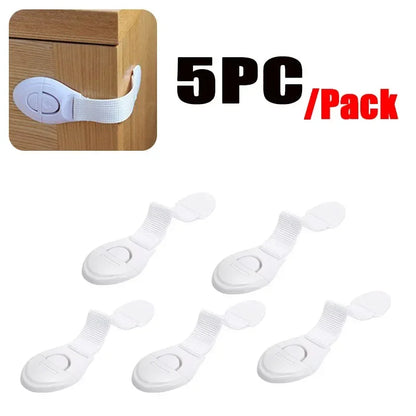 10pcs  Kids Safety Door Lock Child Safety Cabinet Lock Baby Proof Security Protector Drawer Door Cabinet Lock Plastic Protection