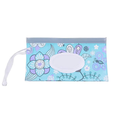 EVA Baby Wet Wipe Pouch Portable Transparent Holder Case Flip Cover Reusable Refillable Tissue Wipes Pouch Useful Tissue Box