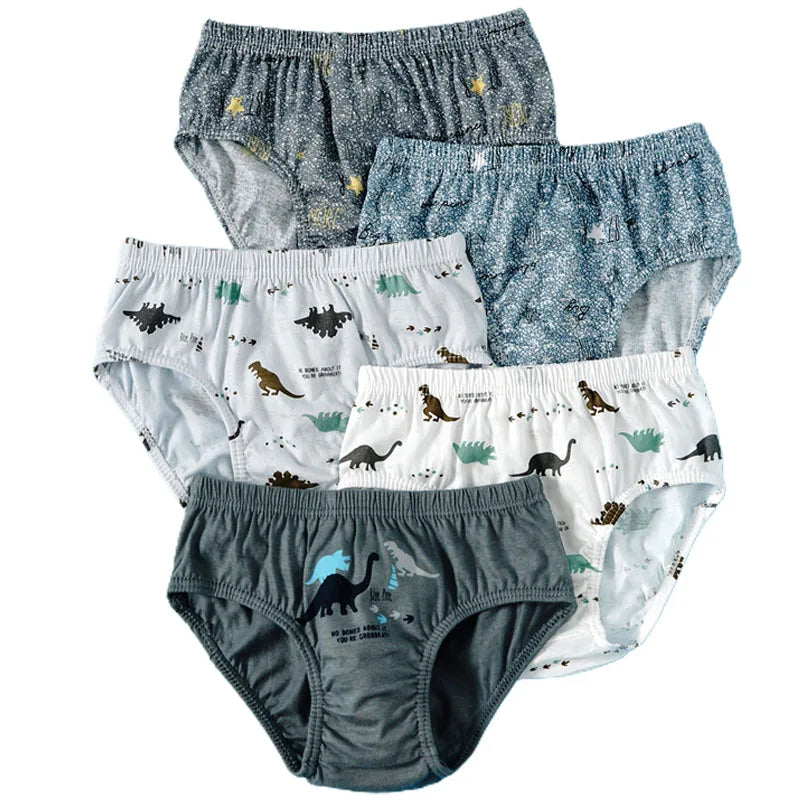 5 Packs/Box Children Underwear Pants Mickey Cartoon Boys Panties Soft Cotton Kids Triangle Panty Breathable Boys Briefs Gift Box