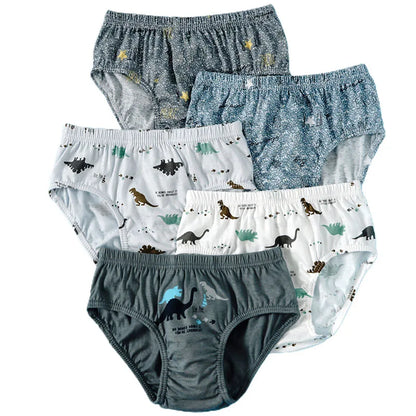 5 Packs/Box Children Underwear Pants Mickey Cartoon Boys Panties Soft Cotton Kids Triangle Panty Breathable Boys Briefs Gift Box