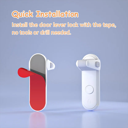 Baby Proofing Door Handle Lock,Childproofing Door Knob Lock Easy to Install and Use Door Lever Lock