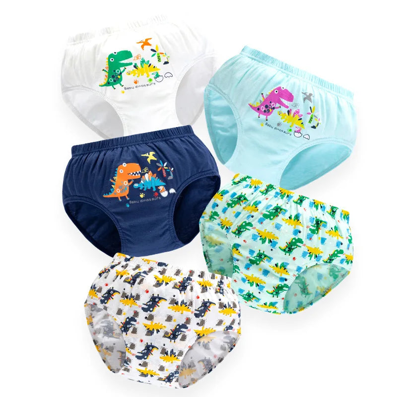 5 Packs/Box Children Underwear Pants Mickey Cartoon Boys Panties Soft Cotton Kids Triangle Panty Breathable Boys Briefs Gift Box