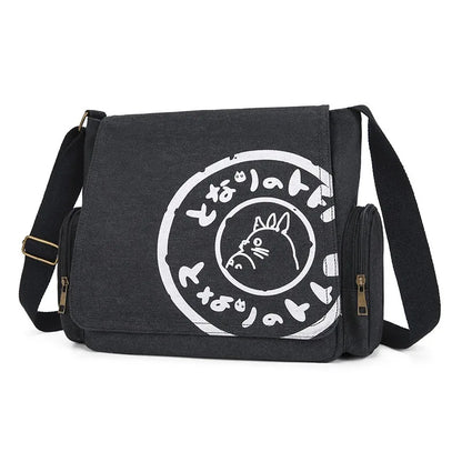 Japanese and Korean canvas bags Anime periphery My neighbor is Chinchilla shoulder bag Totoro backpack messenger bag School bag