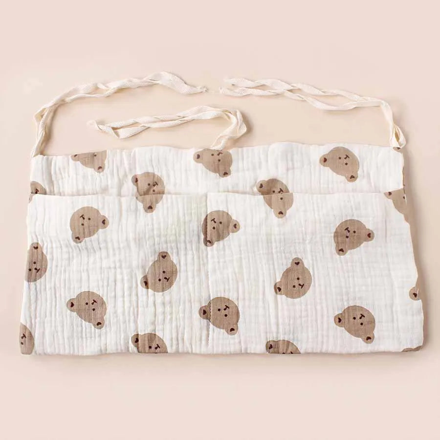 2 Pocket Baby Bed Storage Bags Bedside Hanging Urine Bag Baby Toy Bag Baby Cart Diaper Hanging Bag Baby Bed Storage Bag