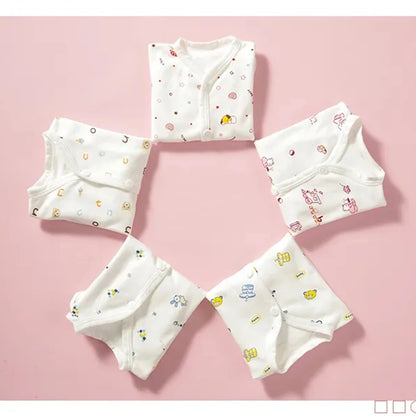 0-3 Month Baby Clothes Newborn Cartoon Home Underwear Cotton Button Baby Clothes Girls Boys Long Sleeve Top + Long Pants