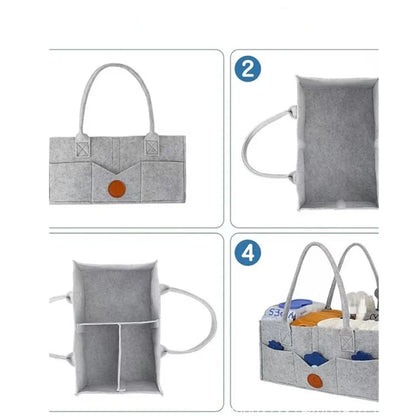 Children's Felt Diaper Storage Bag Baby Miscellaneous Toys Diapers Large Capacity Felt Diaper Bag