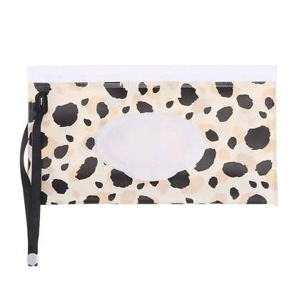 Baby Wet Wipe Pouch EVA Flip Cover Tissue Box Cute Snap-Strap Refillable Wet Wipes Bag Outdoor Useful Baby Stroller Accessory