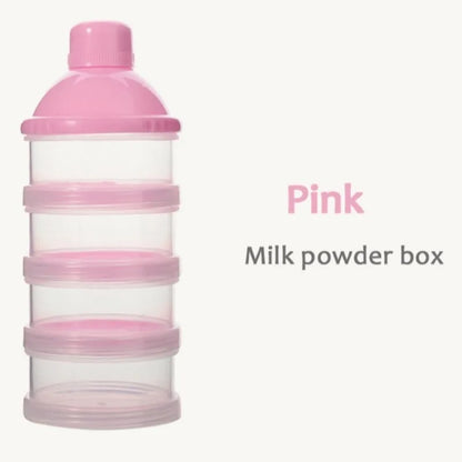 Baby Milk Powder Box Large Capacity Colorful Multi Layer Food Supplement Box Independent 5 Grid Layered Milk Powder Box