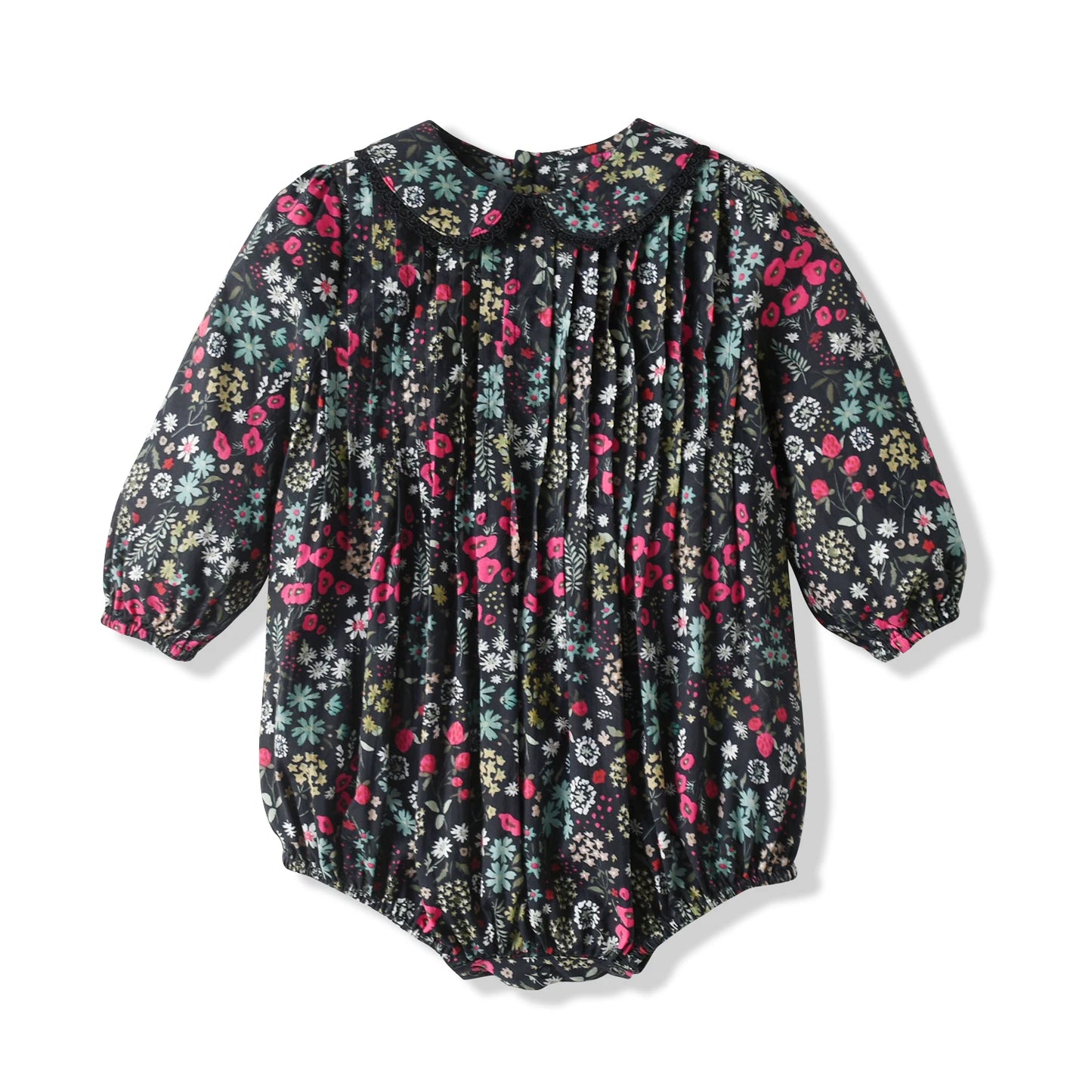 AS Shabbos Boutique Clothes for Brother Sister Matching Outfits Kids Cotton Black Floral Dress Romper Children Knitwear