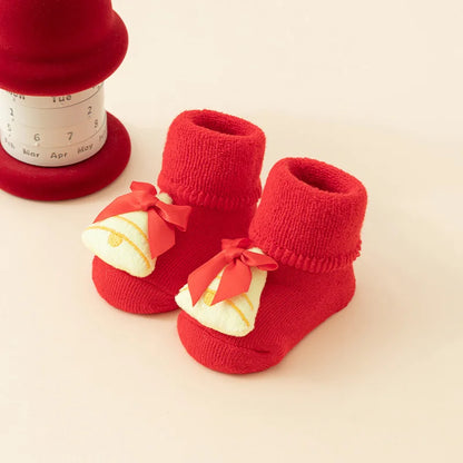 Christmas Soft Newborn Kids Socks Christmas Tree Santa Claus Red Baby Girls Boys Warm Socks 0-3years Children Sock Xmas Gifts