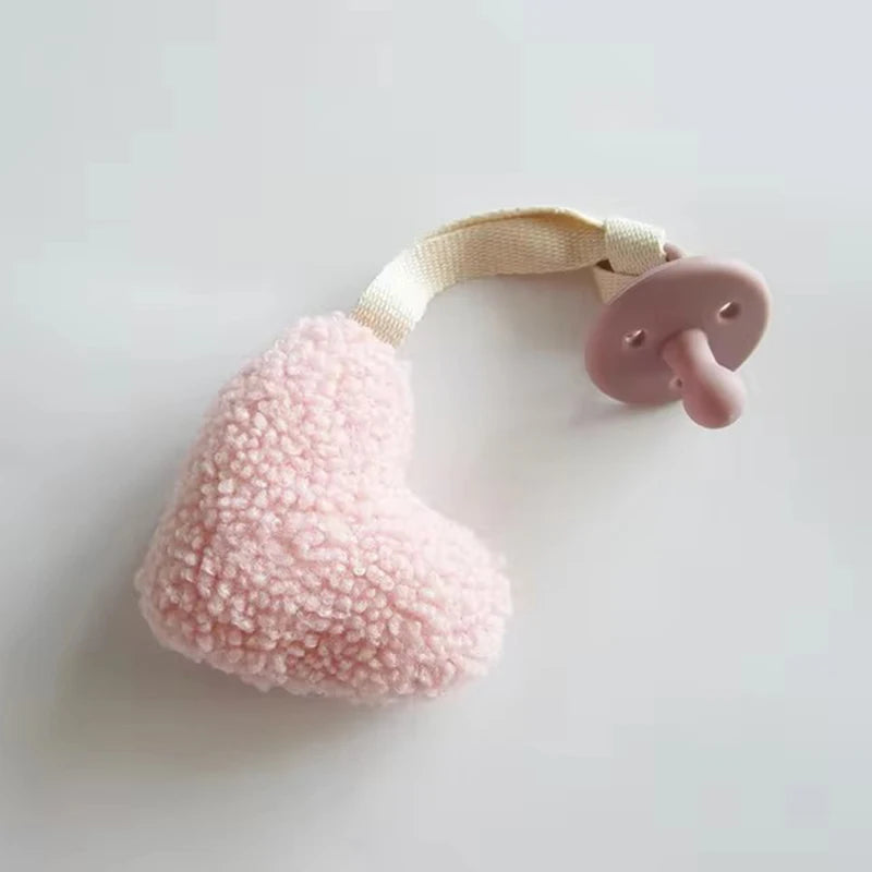 Baby Pacifier Clip Sherpa Star Moon Infant Newborn Pacifier Chain Silicone Nipple Soother Dummy Holder BPA Free Baby Accessory