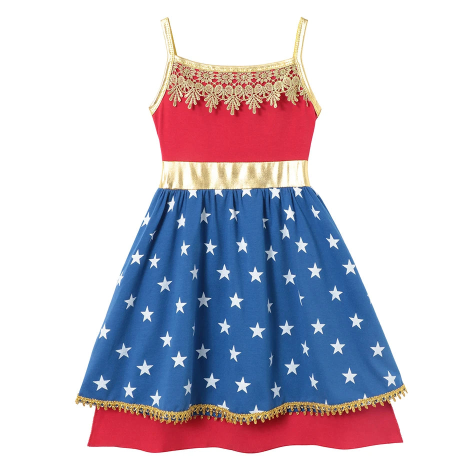 2025  Girl Summer Princess Dress Clothing Rapunzel Elsa Anna Cosplay Birthday Party Dress
