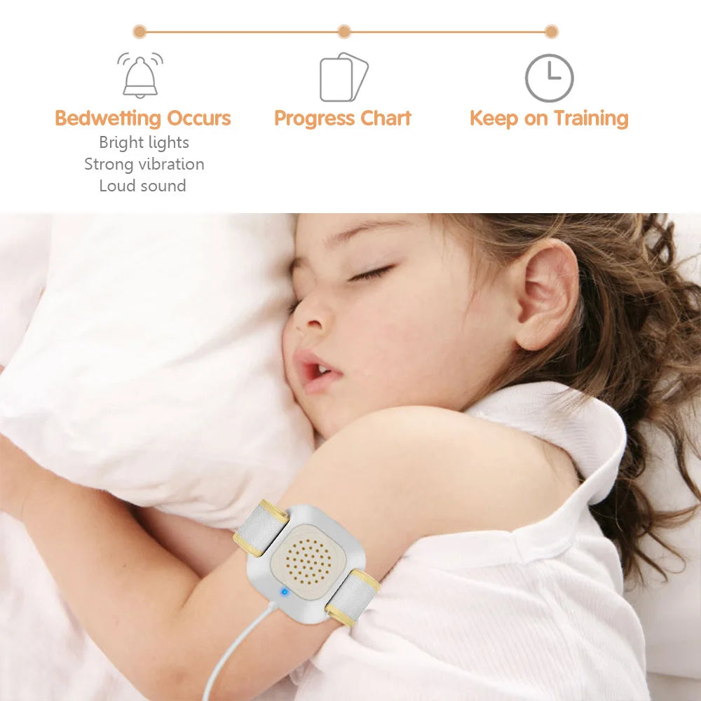 Bedwetting Alarm Enuresis Alarm with Loud Sound Bright Lights and Strong Vibration Child Potty Training Tools