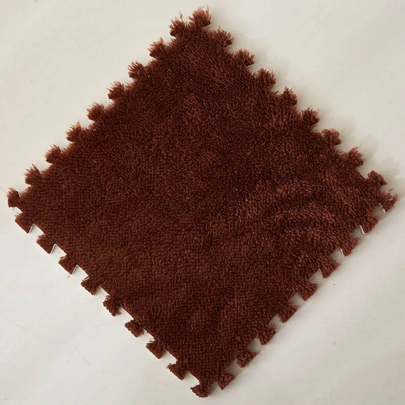 Soft Plush Warm Carpet Baby Play Mat Baby Bedroom Patchwork Carpet EVA Foam Interlocking Sports Floor Tiles Baby Warm Game Mat