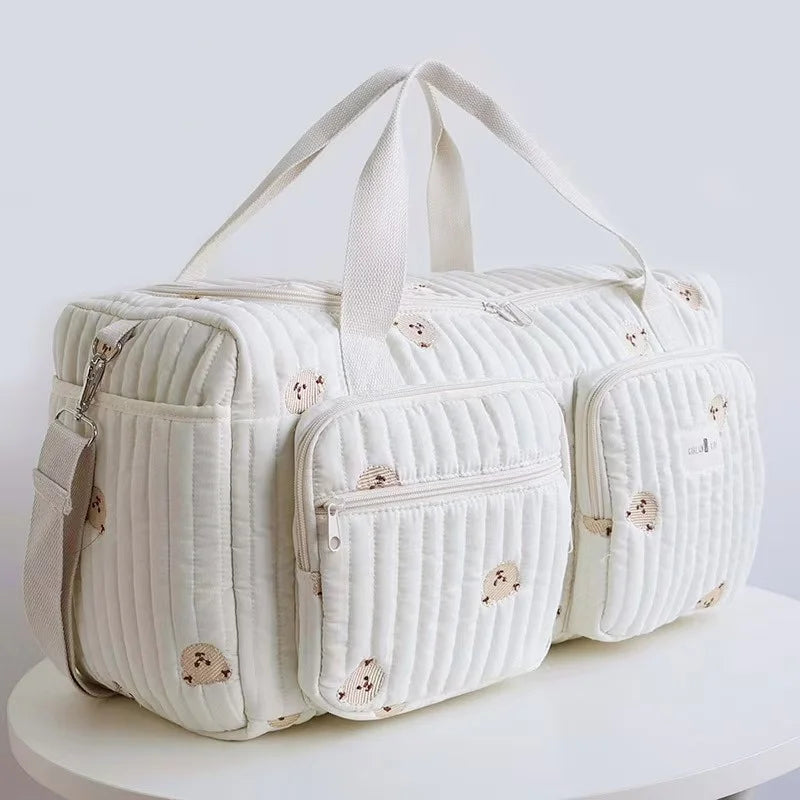 Large Capacity Mommy Bag for Women Totes Baby Diaper Nappy Bags Shoulder Cotton Ladies Maternity Shopping Bags