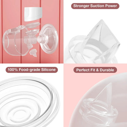 12Pcs Breast Pump Parts Compatible with momcozy S9 Pro/S12 Pro/S9/S12 Wearable Breastpump, Breastfeeding Essentials Kit,  Silico