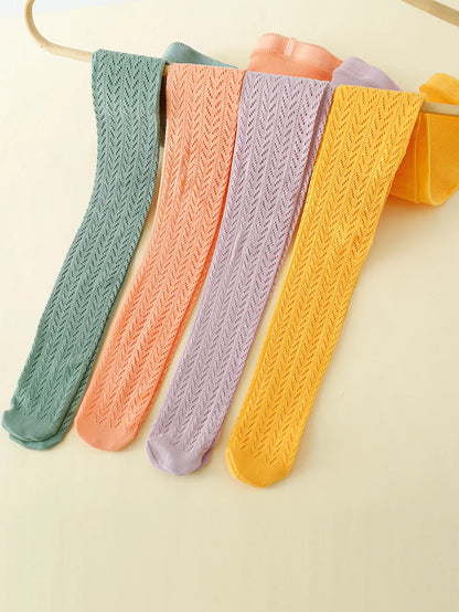 Summer Mesh Thin Cotton Netting Stocking Cute Vintage Korean White Fishnet Lolita Tights Pantyhose for Children Baby Girls Kids