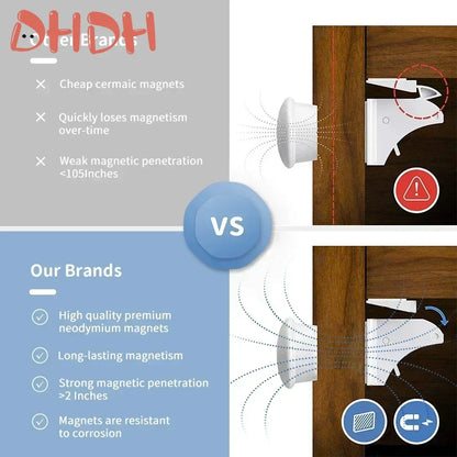 Magnetic Baby Safety Lock Children Protection Invisible Drawer Latch Cabinet Door Lock Limiter Children Security