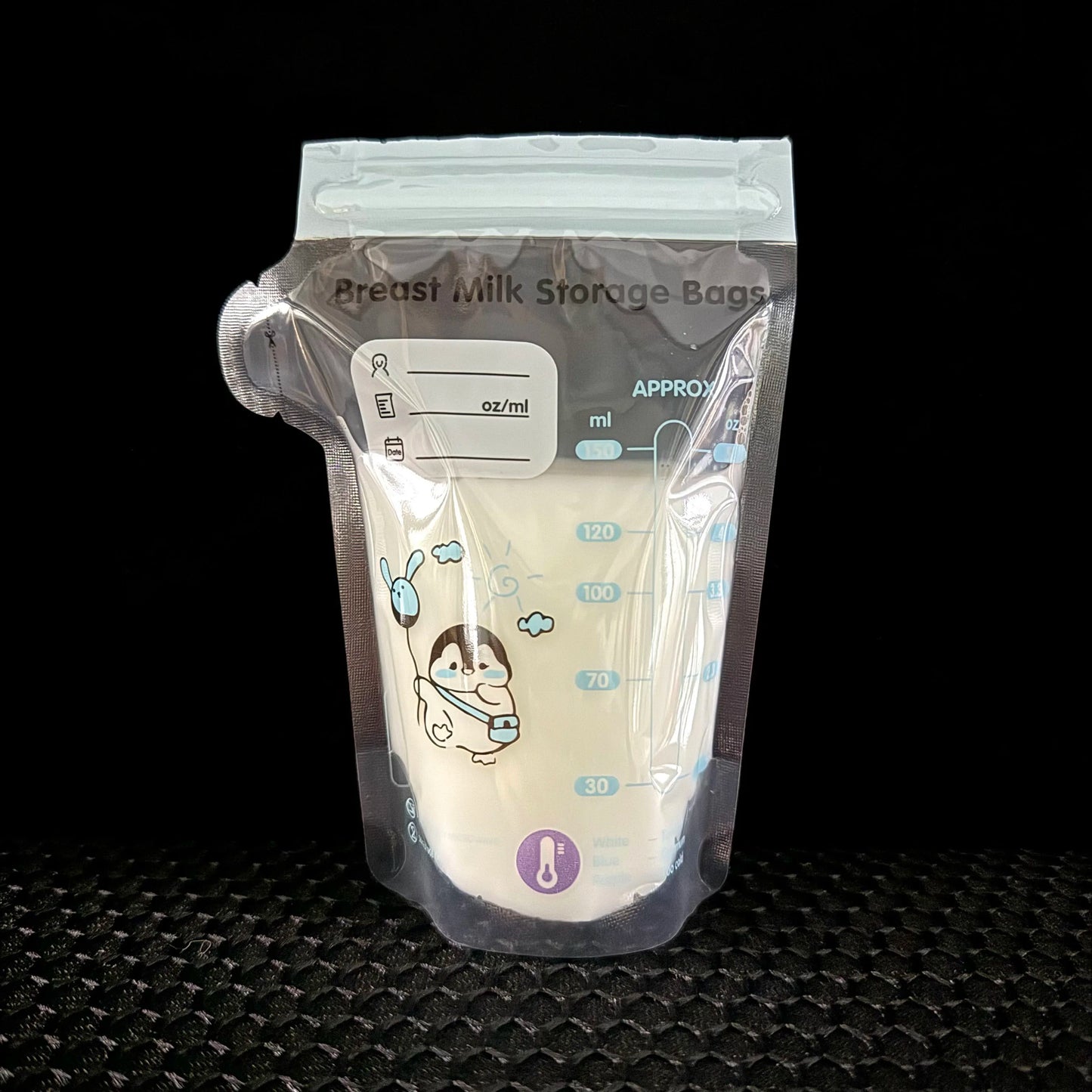40 Pack 150ml BPA Free Milk Storage Bags Safe Breast Milk and Baby Food Freezer Bags for Easy Feeding