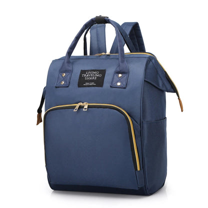 Large Capacity Canvas Mummy Bag Multifunctional Baby Bottle Thermal Insulation Travel Storage Bag Fashion Mummy Bag Hanging Bag