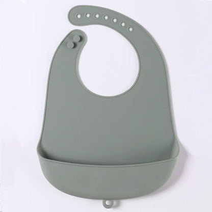 1/2pcs Food Grade Silicone Baby Eating Bibs Easy to Clean Baby Bibs Drool Towels Waterproof Children Silicone Drool Bibs