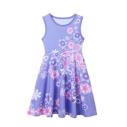 2025  Girl Summer Princess Dress Clothing Rapunzel Elsa Anna Cosplay Birthday Party Dress