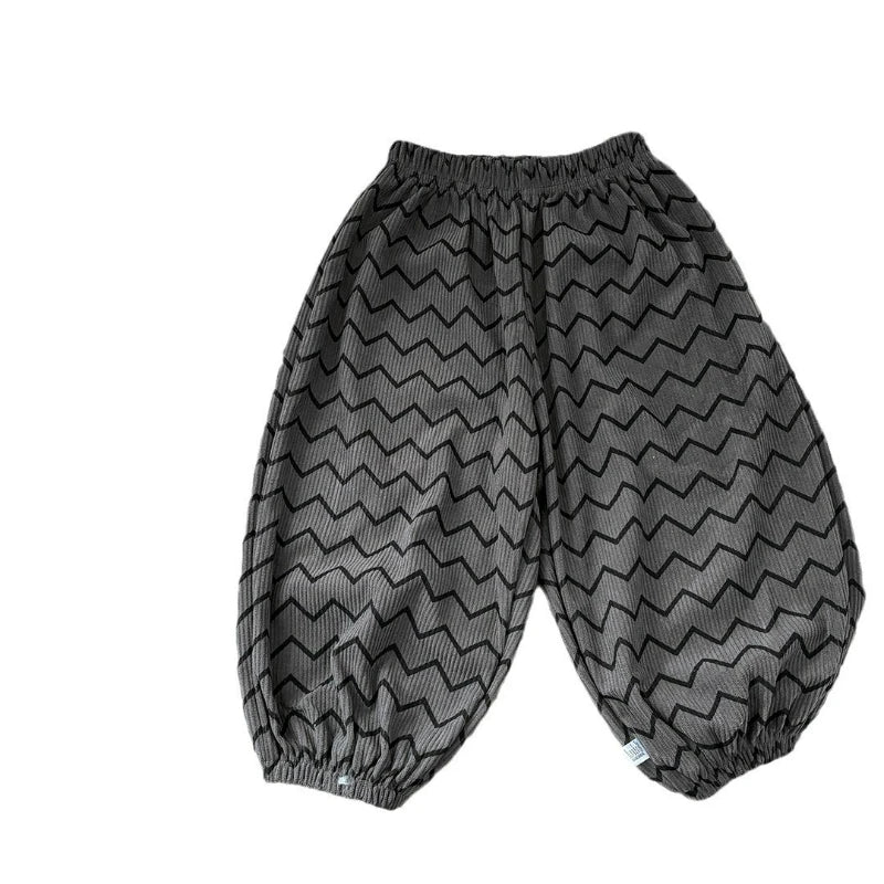 Autumn and Winter Corduroy Sports Pants, Korean Style Harem, Trendy Cartoon Jacquard, Class A, No Fluorescent Agents