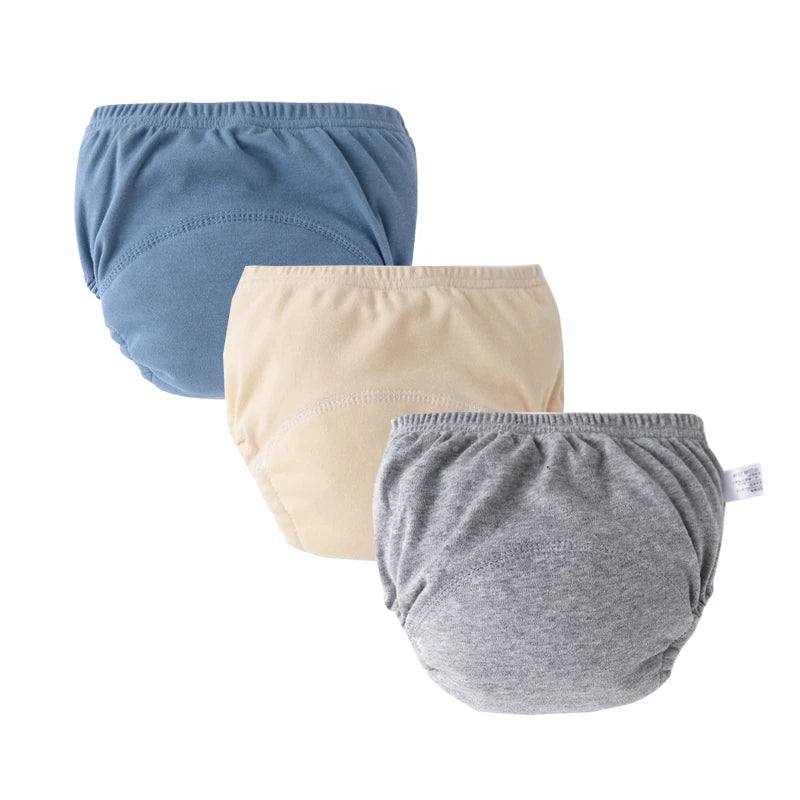 3/6Pcs Baby Diaper Training Pants Kids Underwear for Girls Boys Washable Infant Cloth Diapers Reusable Nappies Toddler Shorts