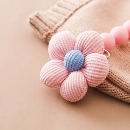 1pc Cute Baby Silicone Flower Pacifier Chain Newborn Baby Accessories Pacifier Clip Pacifier Chain Teether Loss Prevention Chain