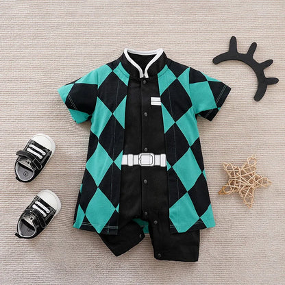 Toddler Anime Cosplay Dragon DBZ Costume Baby Boy Girl Romper Kid Demon Slayer Baby Clothes Newborn Onesie Jumpsuit 0-18 Months