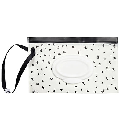 Baby Wet Wipe Pouch EVA Flip Cover Tissue Box Cute Snap-Strap Refillable Wet Wipes Bag Outdoor Useful Baby Stroller Accessory
